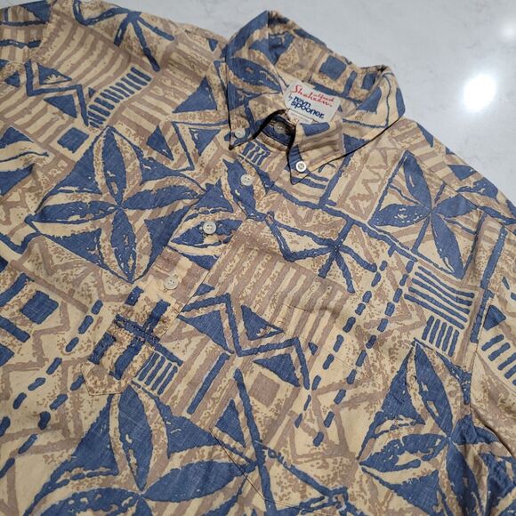 Alfred Shaheen By Reyn Spooner Tailored In Hawaii Tropical Tribal Shirt NWOT VTG - Picture 10 of 10